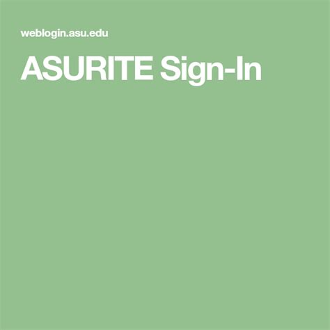 asuritr|ASURITE Sign